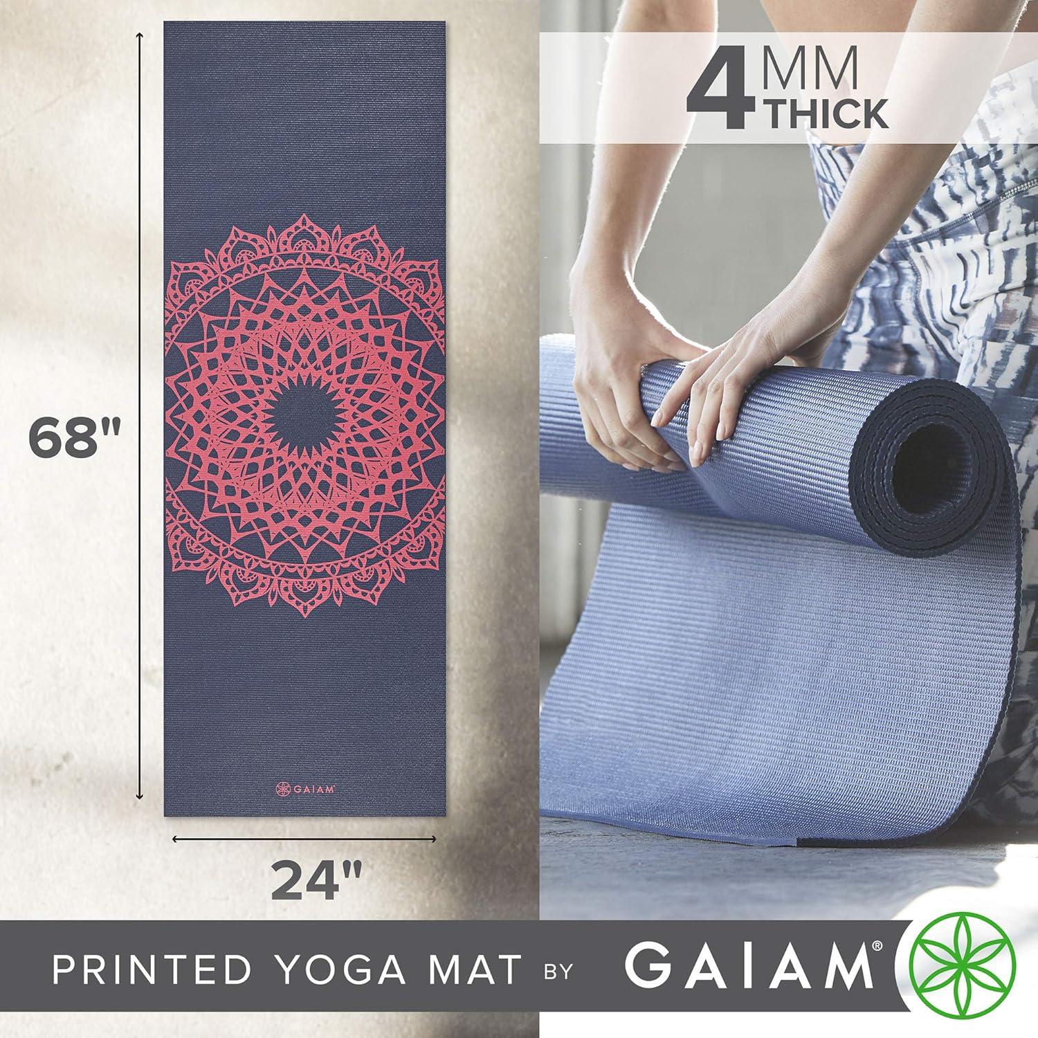 Gaiam Print Yoga Mat Review: Non-Toxic Grip for Every Pose